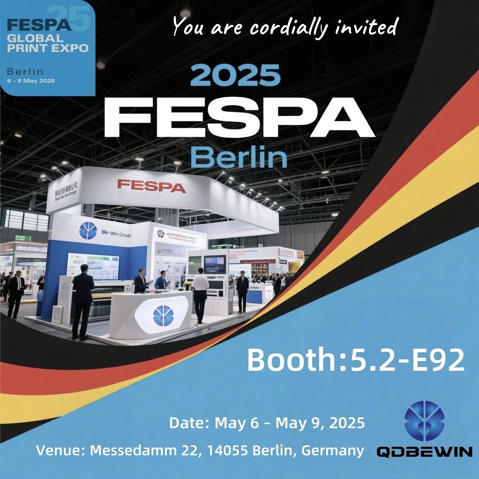 Qingdao Be-Win เพื่อแสดงที่ FESPA 2025 Berlin-บูธ 5.2-E92